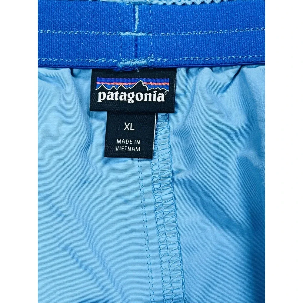 Patagonia Swim Trunks Mens XL Blue Lined Quick Dry Elastic Waist Resort